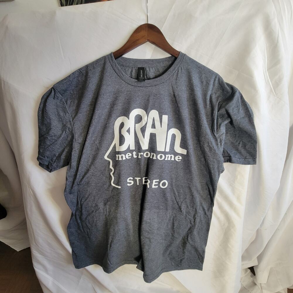 Brain Records t shirt size   xl heather gray